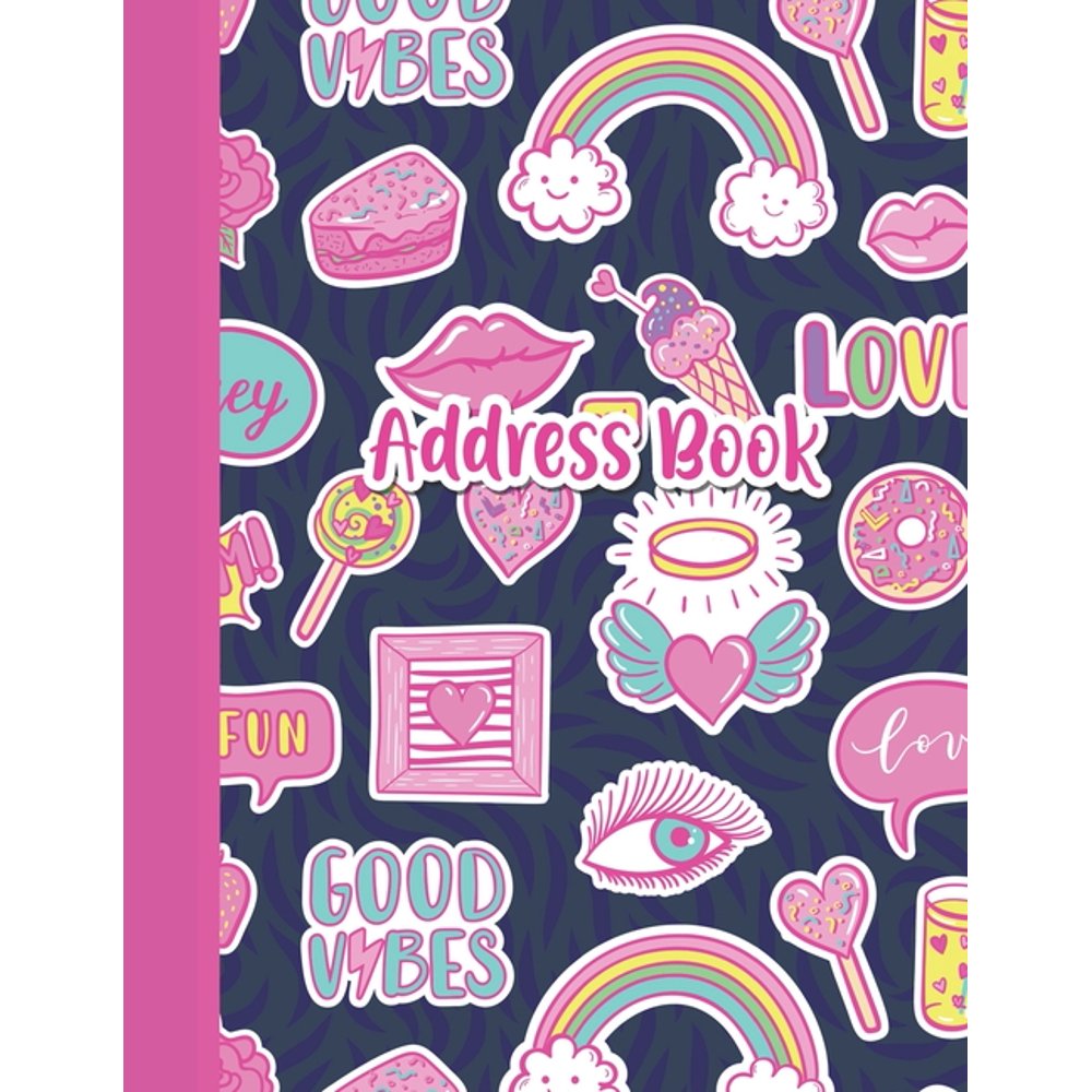 Address Book Cute girly Pink Address Book 8.5 x 11inch Large