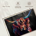 thumbnail image 6 of Elephant Stock Highland Cow Acrylic Wall Art - Horizontal Canvas Wall Art - Living Room Wall Decor - Animal Canvas - Black And Gray Decor - 24" x 16", 6 of 8