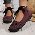 thumbnail image 2 of Wensltd Fashion Lace Up Flat Shoes for Women Breathable Round Toe Lightweight Shoes Daily, 2 of 8