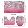 thumbnail image 3 of 4 Piece Bathroom Rug Set with Shower Curtain Pink And Silver Glitter Print (No Glitter) Shower Curtain And Rugs Shower Curtain Set Luxury Colorful Bathroom Shower Curtains Sets for Bathroom Decor, 3 of 8