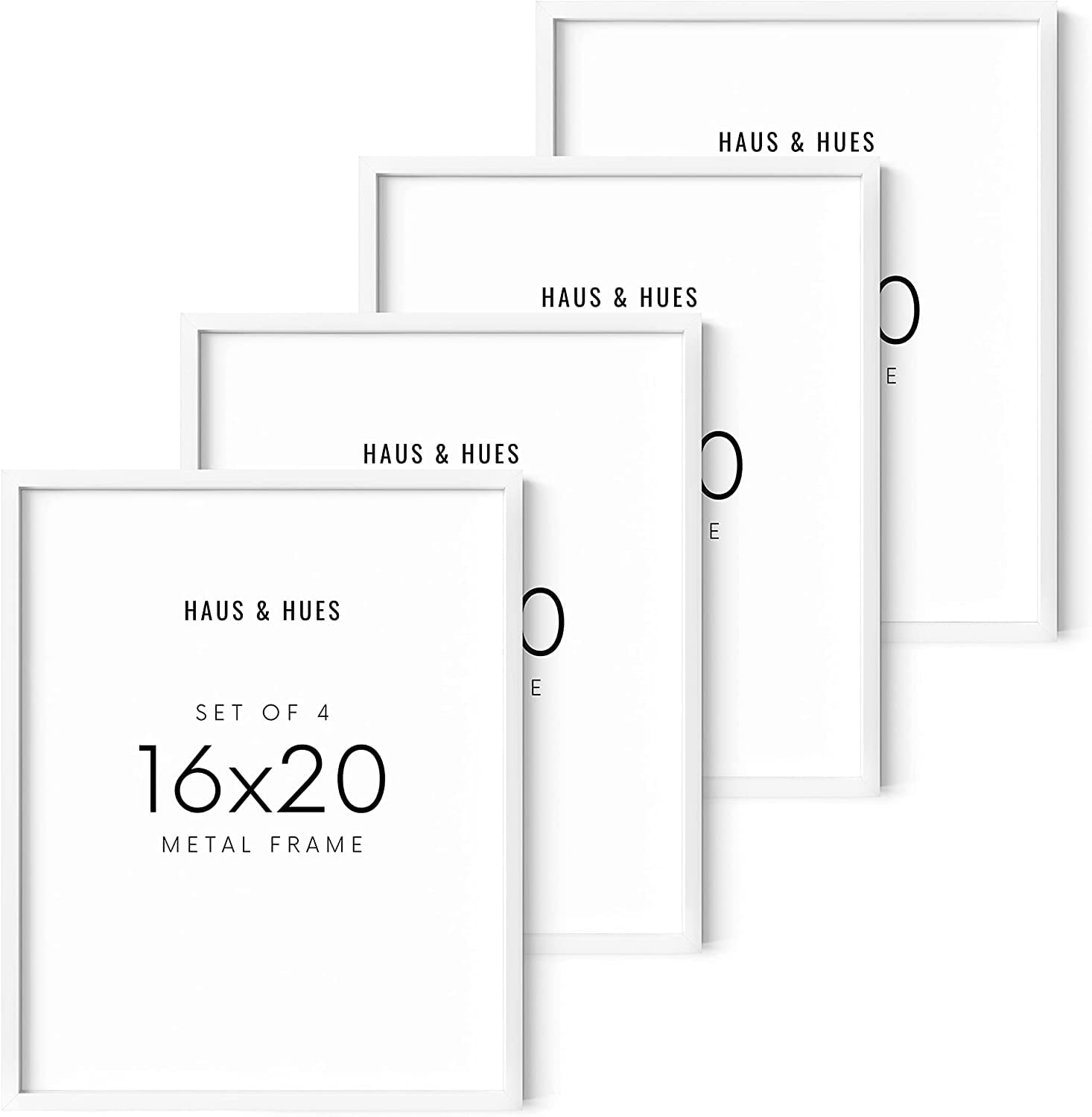 Haus and Hues 16x20 Picture Frames for Wall Set of 4 - 16 x 20 Gallery Wall  Frame Set, 20x16 Photo Frames Collage for Wall Decor, 16 by 20 Rustic