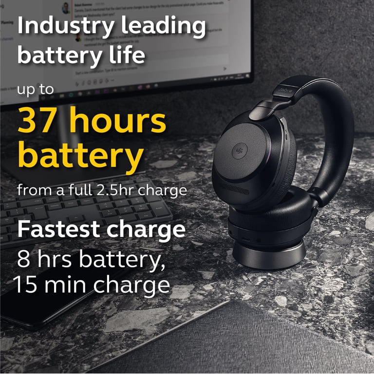 Jabra Evolve2 85 - USB-C MS Teams Stereo Stand - Black Wireless