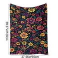 thumbnail image 5 of 28"x40" Boho Floral Fleece Throw Blanket, Soft Small Flannel Blanket for Couch Chair Decor, 5 of 6