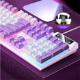 thumbnail image 4 of 104 Keys Gaming Keyboard Wired Color-Blocking Backlight Mechanical Feel Desktop Computer Keyboard for Desktop Laptop, 4 of 7