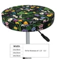 thumbnail image 4 of Kdxio Chamomile Print Stool Covers Round,Stretch Round Bar Stool Covers Washable Bar Stool Cushion Slipcover for 12-15 Inch Chair, 4 of 7
