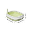 thumbnail image 2 of RKSTN Semi-Enclosed Cat Litter Box Cat Toilet, Splash-Proof Open Cat Litter Box Green, 2 of 5