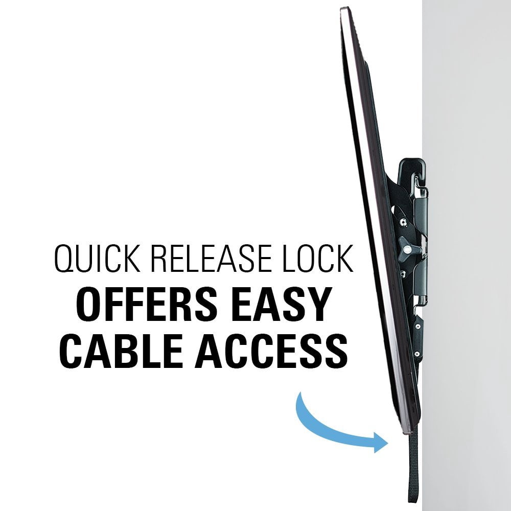 SANUS Tilt TV Wall Mount for 37 to 80 inch TVs or 130lbs – 10 degree Tilt, Low Profile, DIY Install