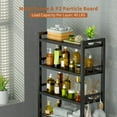 thumbnail image 5 of Capri Over The Toilet Storage, 4-Tier Freestanding Bathroom Shelf, above Toilet Space Saver Rack, Black, 5 of 11