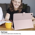 thumbnail image 6 of for Lenovo Tab 10.1 inch 2025 (TB-311FU/TB-311XU) Case, Rhombus Pattern Multiple Viewing Angles Stand Slim Folio Cover (Rose Gold), 6 of 6