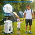 thumbnail image 5 of DEXTRUS 45L Portable Camping Sink with Adjustable Wash Basin, Soap Dispenser, and Large Wheels,Camping Hand Wash Station for Outdoor, Travel, Garden,Bathroom,Kitchen, 5 of 6