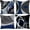 Dark Blue, variant on Set of 4 Throw Pillow Covers Modern Abstract Dark Blue Stripes Gray Black White Acrylic Bold Grey Decorative Pillow Cases Home Decor Square 18x18 Inches Pillowcases