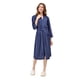 thumbnail image 3 of Batas Prolriy para mujer, cárdigan largo para parejas, ropa de hotel, bata de baño, camisón, bata de mujer, azul marino XXXL, 3 of 8