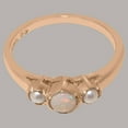 thumbnail image 5 of LBG British Made 18k Rose Gold Opal & Cultured Pearl ring Womens Anniversary Ring - 33 size options - Size 11.75, 5 of 6
