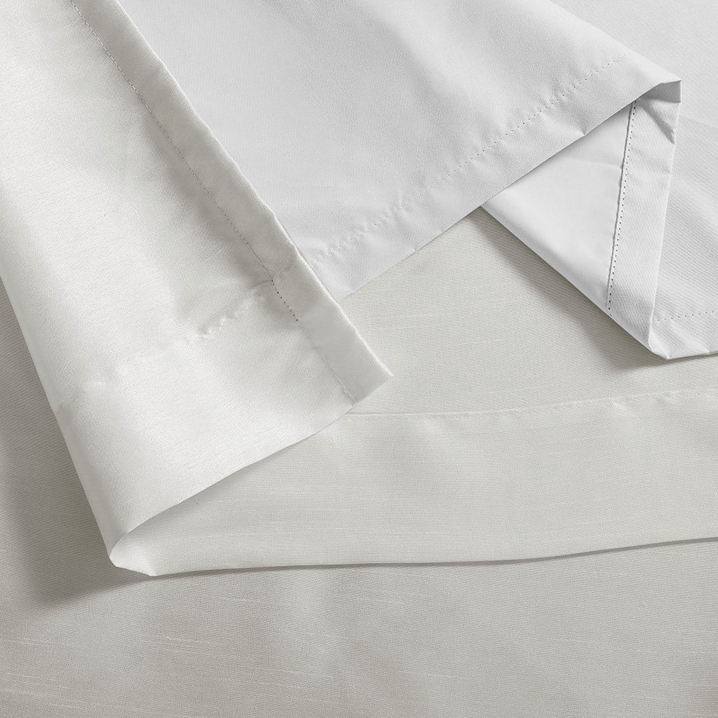 MAYEERTY 50x84" Blackout Twist Tab Window Curtain Panel - White