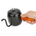 thumbnail image 3 of Cafetera de acero inoxidable para el hogar, tetera de goteo para café, tetera de pico largo de 500 ml, color negro., 3 of 11
