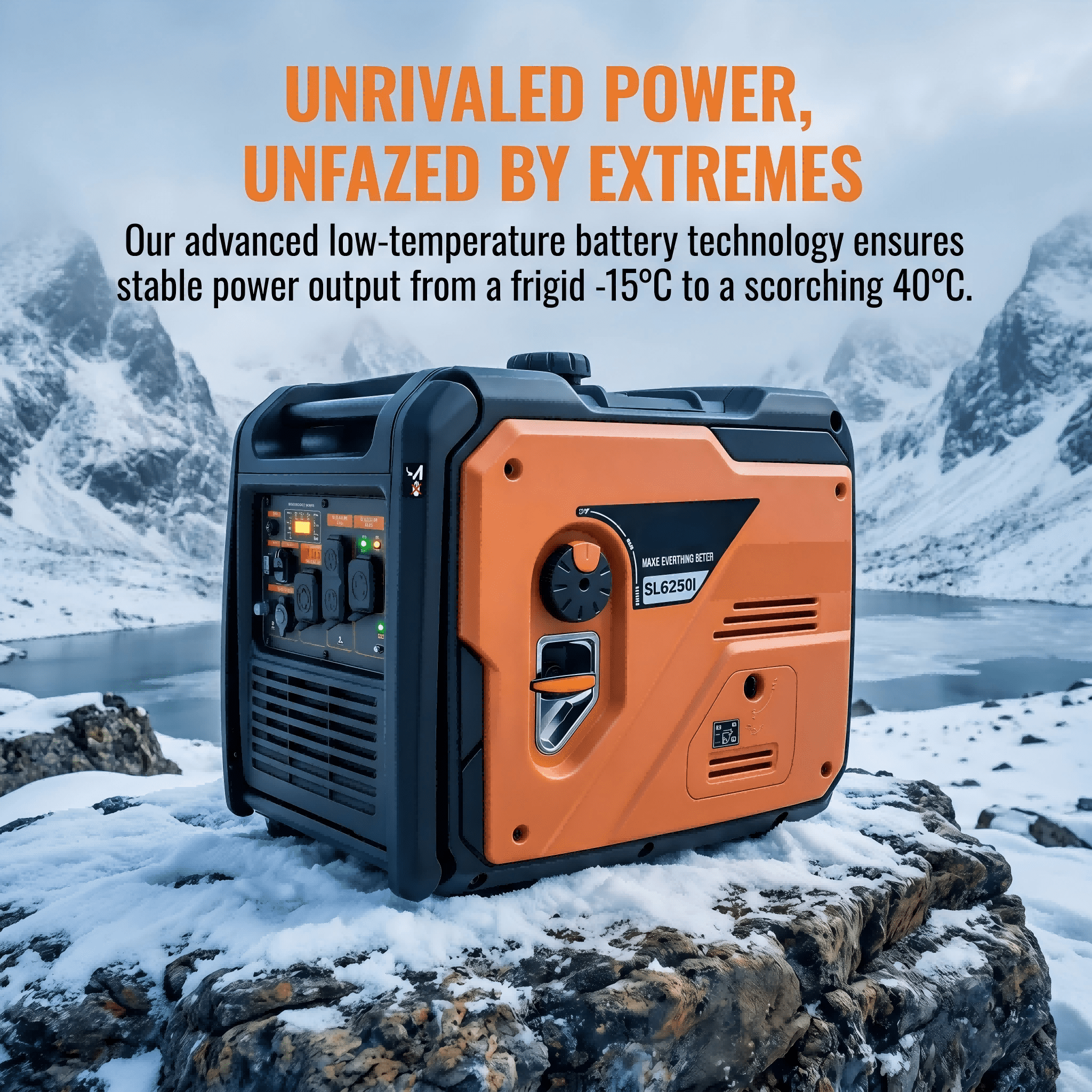 EchoNexus 2500W Lighweight Portable Power Station,Quiet Portable Inverter Generators for Home Use,Outdoor Camping,Emergencies,Rv And Home Essentials