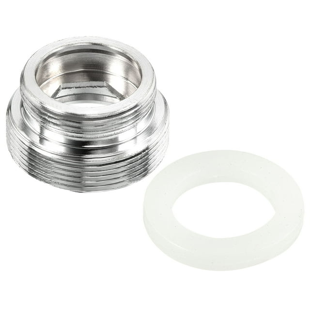 Adaptador de grifo macho a macho Uxcell, conector recto aerador cromado para filtro de agua de manguera M26 x M22 2