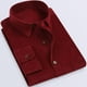 thumbnail image 2 of Camisa de manga larga para hombre Camisa con botones y cuello vuelto de color puro a la moda con bolsillo para citas, 2 of 5