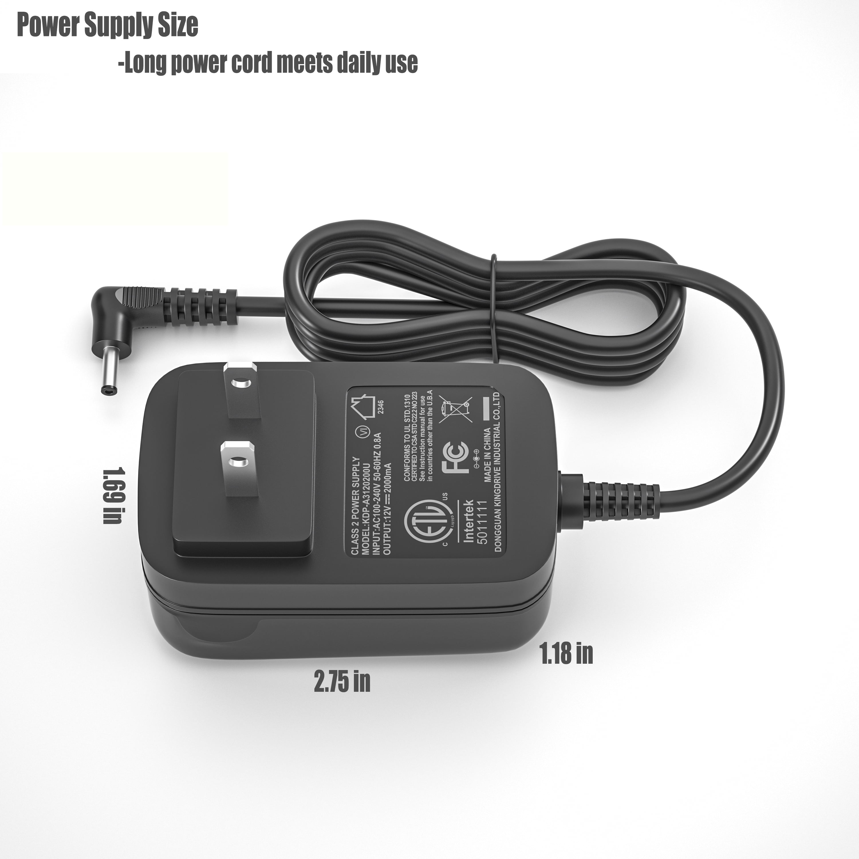 (ETL Listed) 12V 2A Laptop Charger for Gateway GWTC116-2BL GWTN156-11BK GWTC116 GWTN116 GWTN156 GWTN141 Round Tip Adapter
