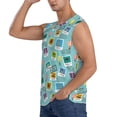 thumbnail image 3 of JUNZAN World Travel1 Men's Sleeveless T Shirts,Sleeveless Muscle Shirts,Sizes S-3XL, 3 of 8