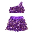 thumbnail image 4 of ATOGUTA Kids Clothes Girls Outfits Sets Summer Summer Clothing Sets Tank Tops and Skirt Cute 2 Piece Outfits Purple, Size 2T-13, 4 of 5