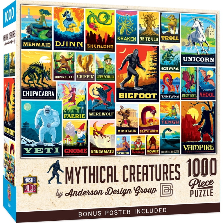 MasterPieces 1000 Piece Jigsaw Puzzle - Mythical Creatures Vintage
