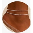 thumbnail image 2 of Delicadas tobilleras con cadena mini para mujer Tobilleras minimalistas para chicas adolescentes Tobilleras de moda para mujer, 2 of 5