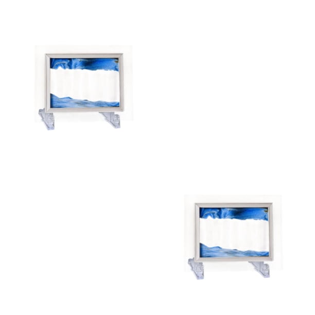 Advancent Flowing Sands Art Picture Dynamic Sand Sand-scape Picture in Decor Azul 2Conjunto