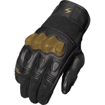 Scorpion Hybrid Air Mens Leather Motorcycle Gloves Black/Gold XL