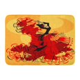 thumbnail image 1 of LADDKE Flamenco Abstract Yellow and Spanish Dancer in Red Black Dress Vintage Beauty Doormat Floor Rug Bath Mat 23.6x15.7 inch, 1 of 1