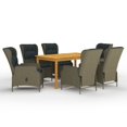 thumbnail image 1 of vidaXL 7 Piece Garden Dining Set Brown, 1 of 12