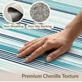 thumbnail image 6 of ODIKA 5'x7' Welcome Motif Door Striped Entry Layered Front Doormat Stripe Washable Area Rug None for Dining Room, Under Table, Home Office, Non-Slip Chair-Friendly, 6 of 7