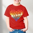 thumbnail image 2 of MEZZALL T-Shirt à Col Rond Imprimé Lettres pour Enfants Unisexe, Rouge, 6-7 Ans, 2 of 4