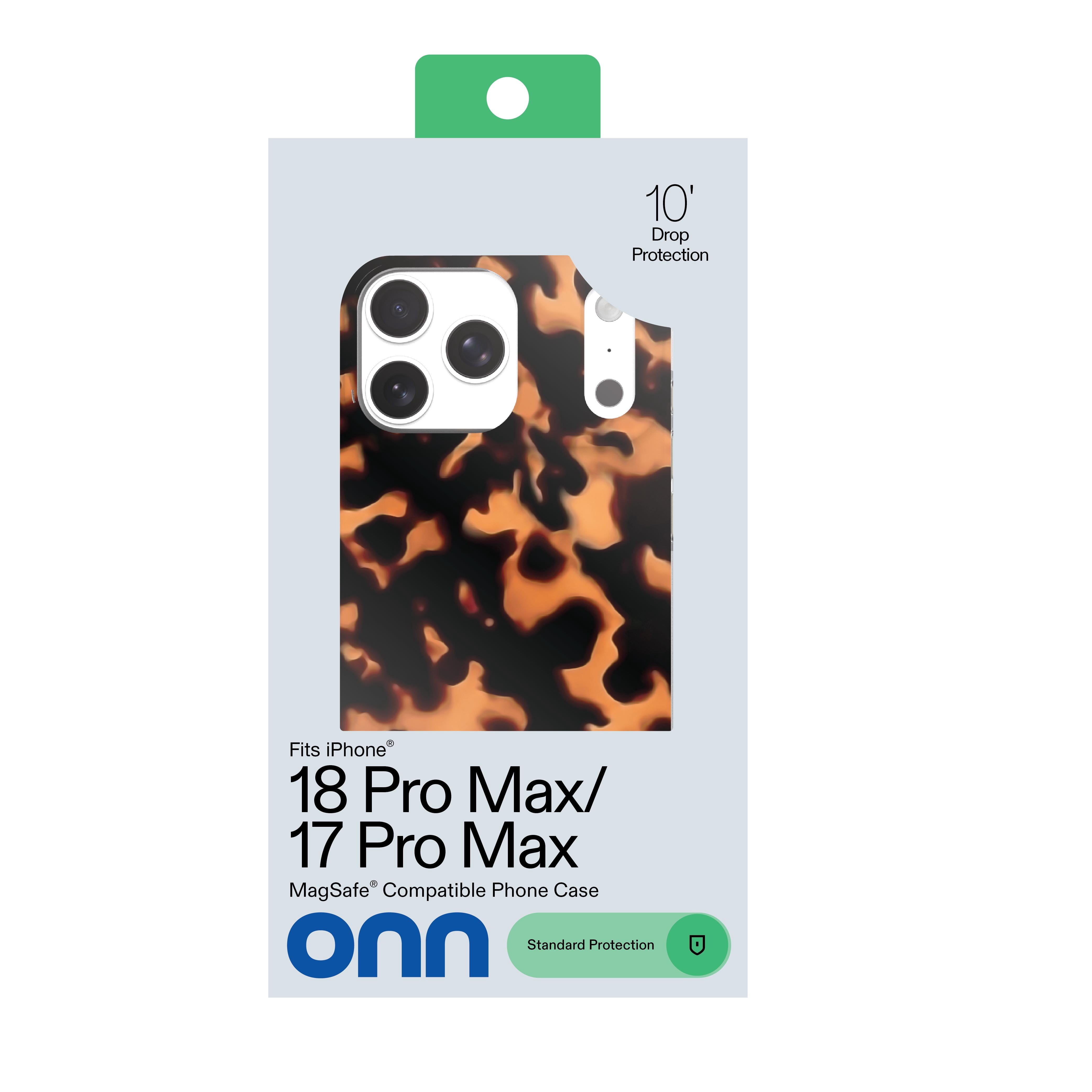 onn Phone Case for iPhone 18 Pro Max / 17 Pro Max, MagSafe Compatible - Tortoise Shell