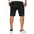 thumbnail image 5 of Mens Cargo Short Casual Baggy Casual Athletic Jogger Sports Trousers Solid Color Casual Activewear Athletic Fit Summer Outdoor Cargo Shorts with Pockets,Black,M, 5 of 6