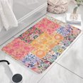 thumbnail image 3 of Pioneer Flower Floral Print Flannel Non Slip Door Rugs,Washable Door Mats Indoor,Decorative Door Mats,Dirt-Resistant and Absorbent Doormat for Entrance,Bedroom,Kitchen,Bathroom,31.5"x17", 3 of 4