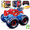 Red, variant on HNH Monster Truck, 1:16 Scale, Remote Control, All Terrain, Rechargeable Electric Toy, Kids 4-12 Years (2 Batteries)