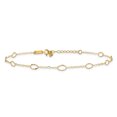 thumbnail image 3 of 14k Yellow Gold Oval 9 Inch Plus 1 Anklet Ankle Bracelet, 3 of 11