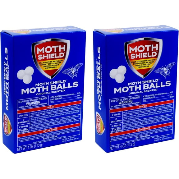 4 Pack Old Fashioned Original Moth s, Carpet s, Kills Clothes Moth, Closet Clothes or, No Clinging Odor(Approx:100 s), White