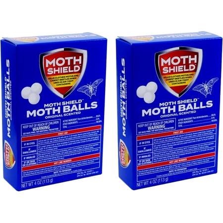 2pcs 4 Pack Old Fashioned Original Moth s, Carpet s, Kills Clothes Moth, Closet Clothes or, No Clinging Odor(Approx:100 s), White