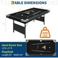 thumbnail image 3 of ChaoLink 7 Ft Billiards Table - Portable Foldable Pool Table, Full Set of Billiard Balls, Cues, Chalk & Brush, 3 of 9