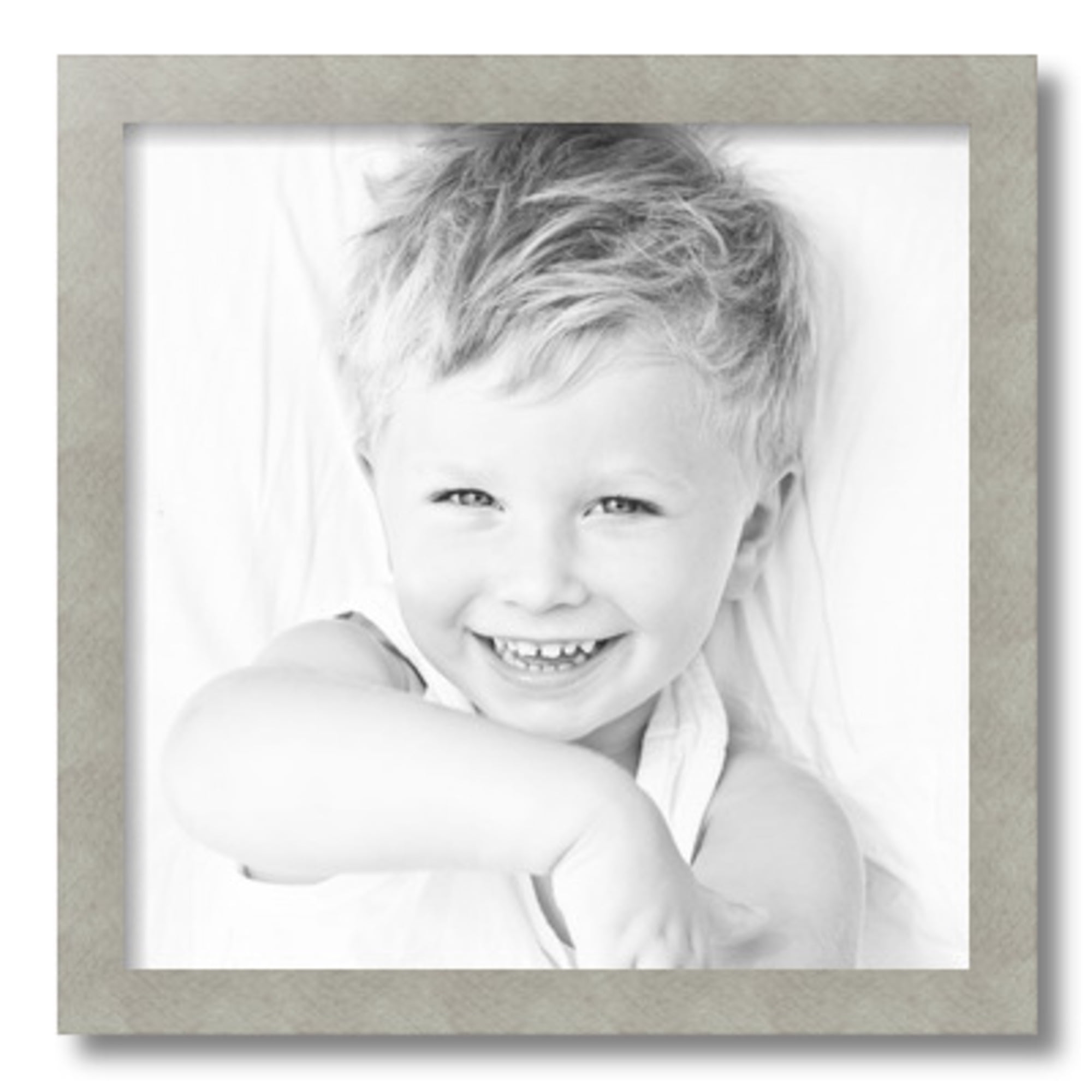ArtToFrames 16" x 16" Classic Silver Picture Frame, 16x16 inch Gray MDF Poster Frame (WOM-4499)
