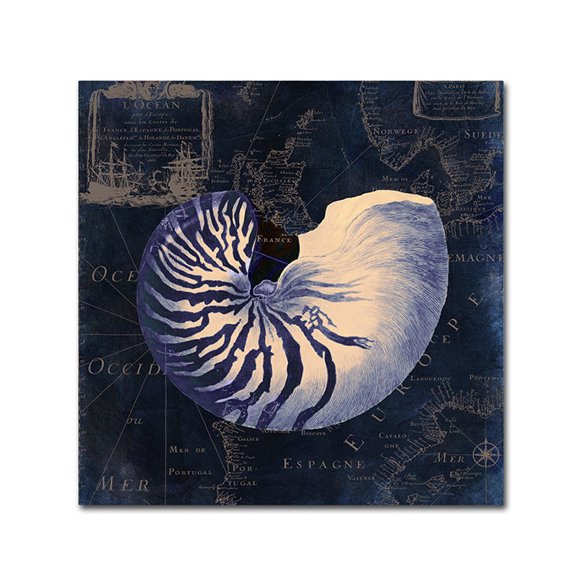 Trademark Fine Art "Maritime Blues V" Canvas Art by Color Bakery