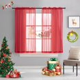 thumbnail image 1 of Cortina TOAVA DECO de gasa transparente roja, 115 x 114 cm, 2 paneles, 1 of 8