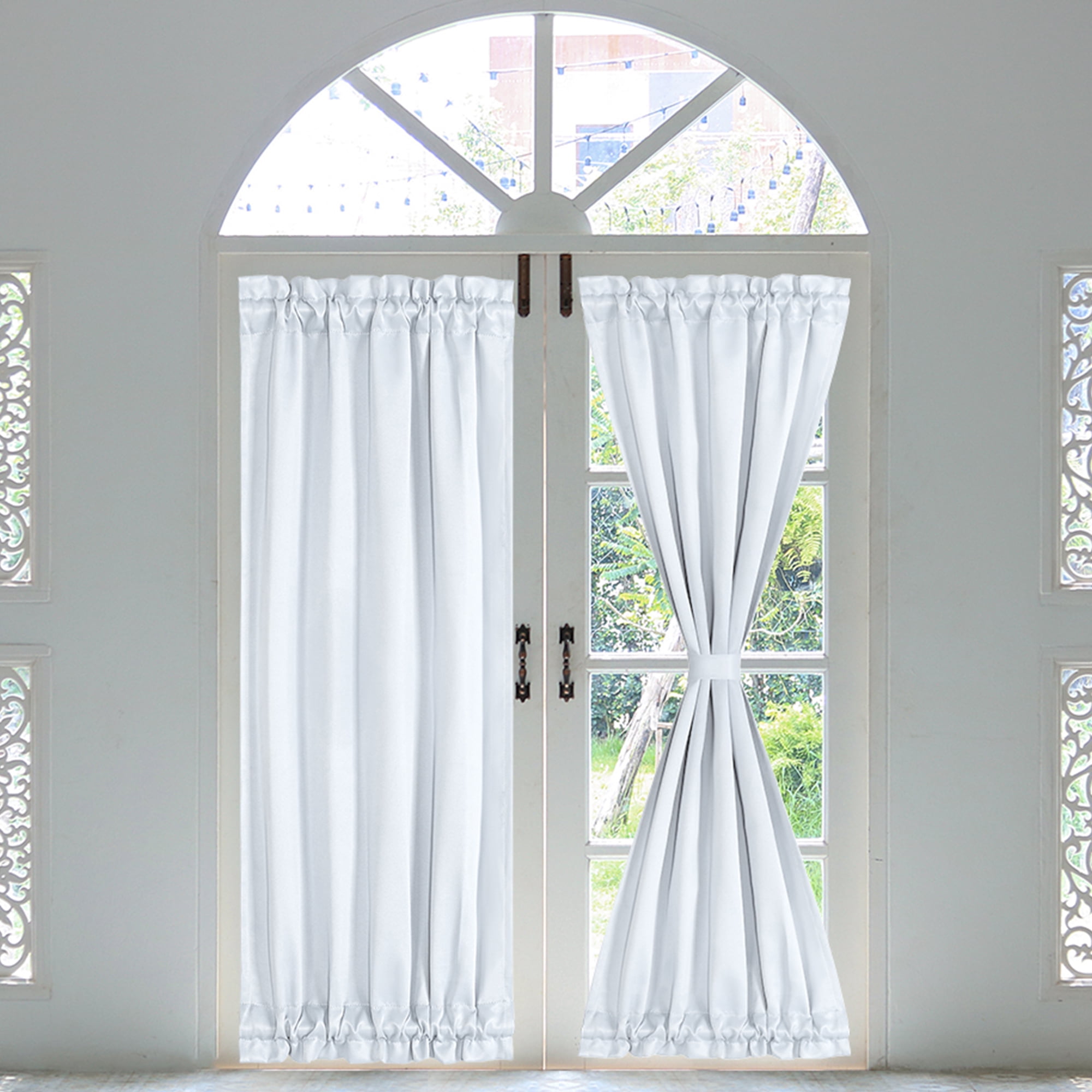 French Door Curtains Thermal Insulated Blackout Curtain Door Curtain