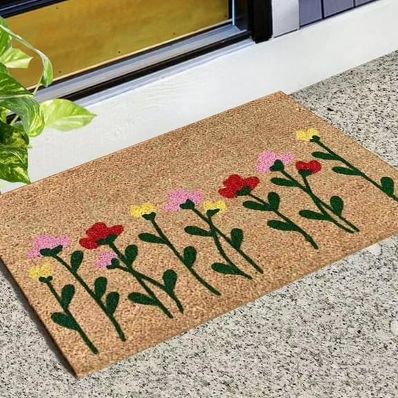 geerera Door Mat Home Welcome Mats Outdoor and Indoor, Non-Slip Absorbent Front Welcome Mat for Home Entrance, Outside Entry, Yard, Floor, Patio