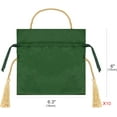 thumbnail image 2 of Jimin Green Party Favor Bags Bulk, Satin Gift Bags with Drawstrings, Jewelry Pouches Drawstring Bags, Wedding Favors Gift Wrapping Supplies Christmas Birthday Candy Bags with Handles (10pcs), 2 of 6