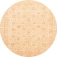 thumbnail image 1 of Ahgly Company Tapis d'Intérieur Rond Abstrait Jaune Soleil Oriental, 5 Pieds Rond, 1 of 6