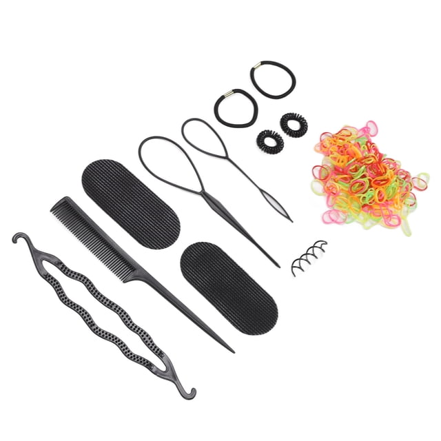 Herramienta De Modelado De Cabello, Juego De Peinado De Silicona, Bandas De Goma Coloridas Para La Escuela