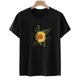 thumbnail image 5 of Tops con estampado de girasol de Pascua de manga corta con cuello redondo a la moda para mujer Fridja  hjk3685, 5 of 7
